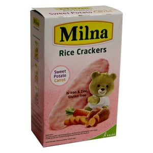Milna Rice Crackers Sweet Potato Carrot 20g