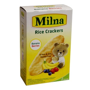 Milna Rice Crackers Banana Berries 20g