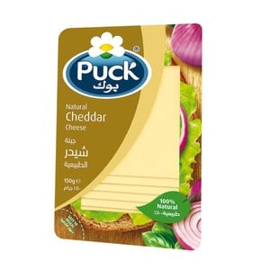 Puck Cheddar Natural Cheese Slices 150 g
