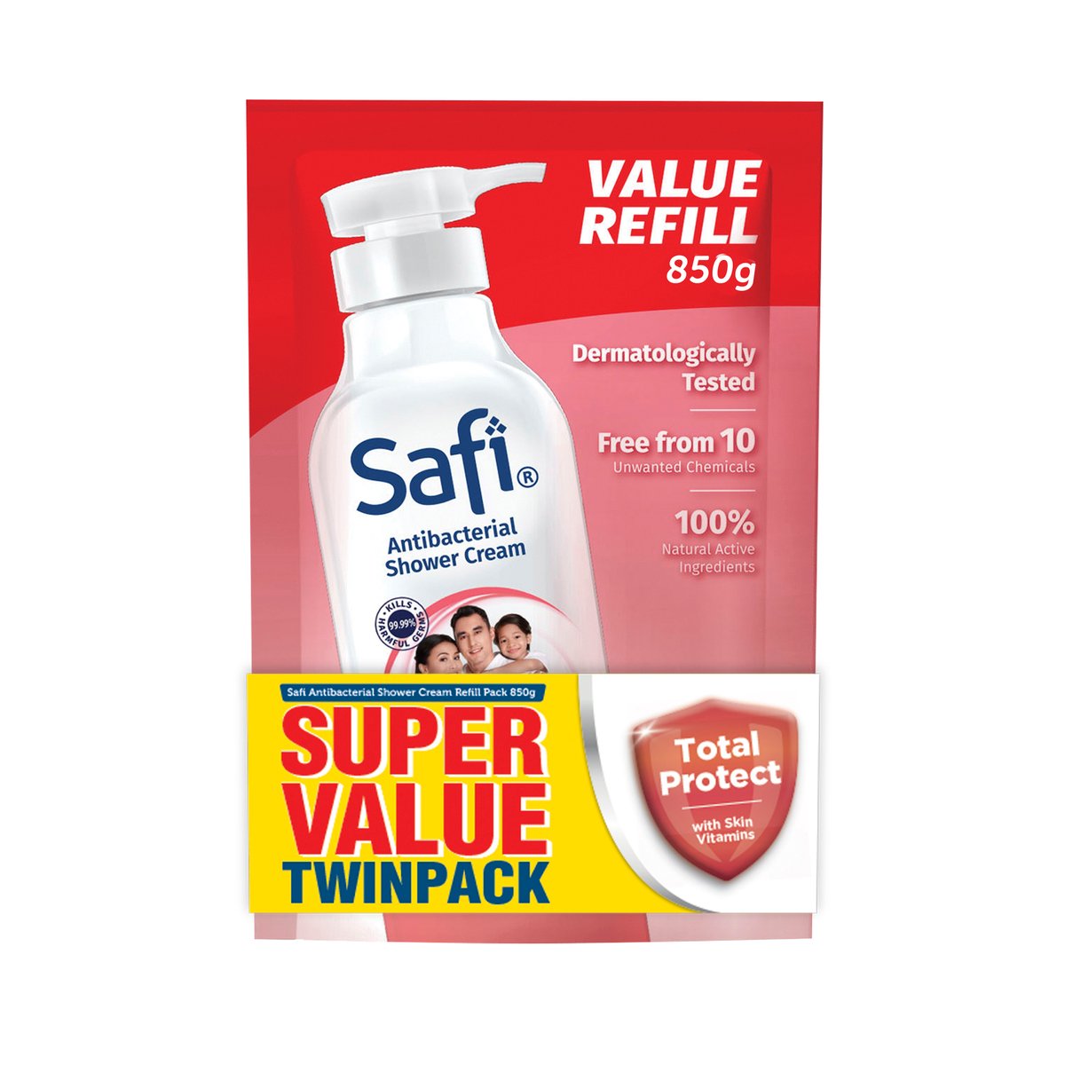 Safi Shower Cream Anti Bacterial Total 2 x 850g
