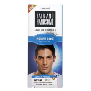 Emami Fair & Handsome Advanced Whitening Instant Boost Face Cream, 50 ml