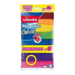 Vileda Microfibre Colors All Purpose Cloth 8 pcs