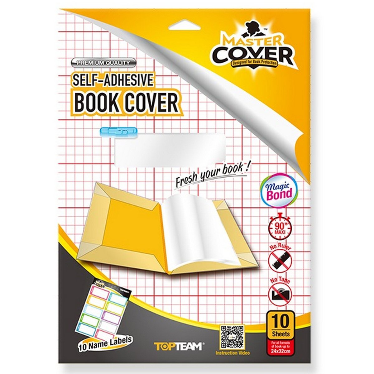 Top Team Self-adhesive Book Cover