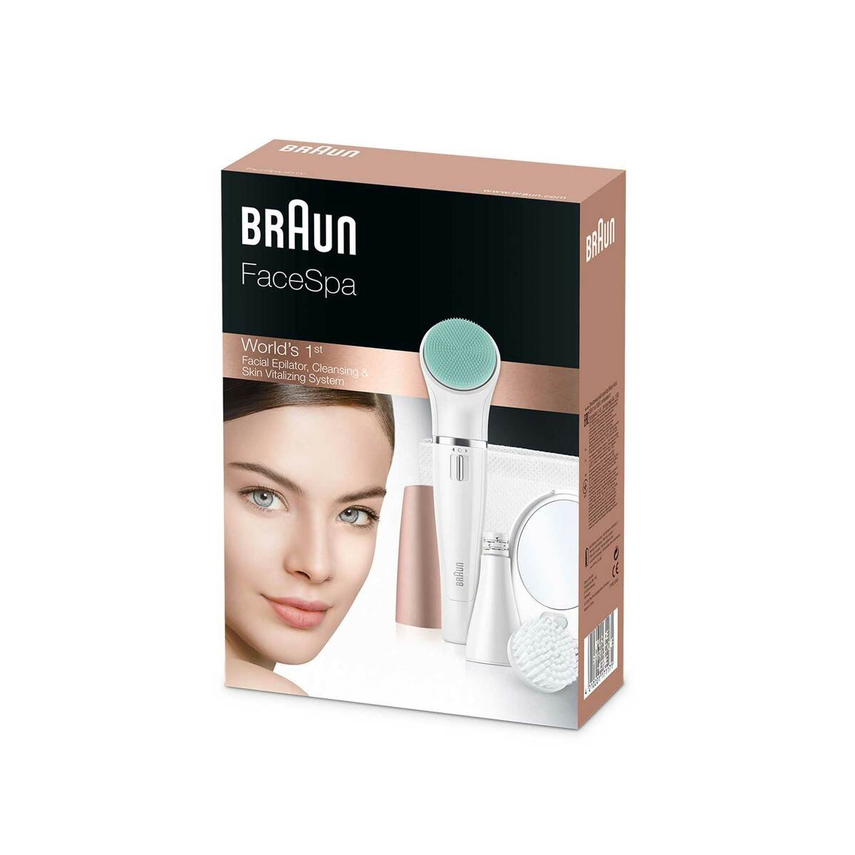 Braun FaceSpa 851V 3-in-1 facial epilating, cleansing & vitalization system