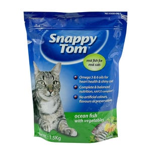 سنابي توم طعام القطط سمك بالخضروات ١.٥ كجم