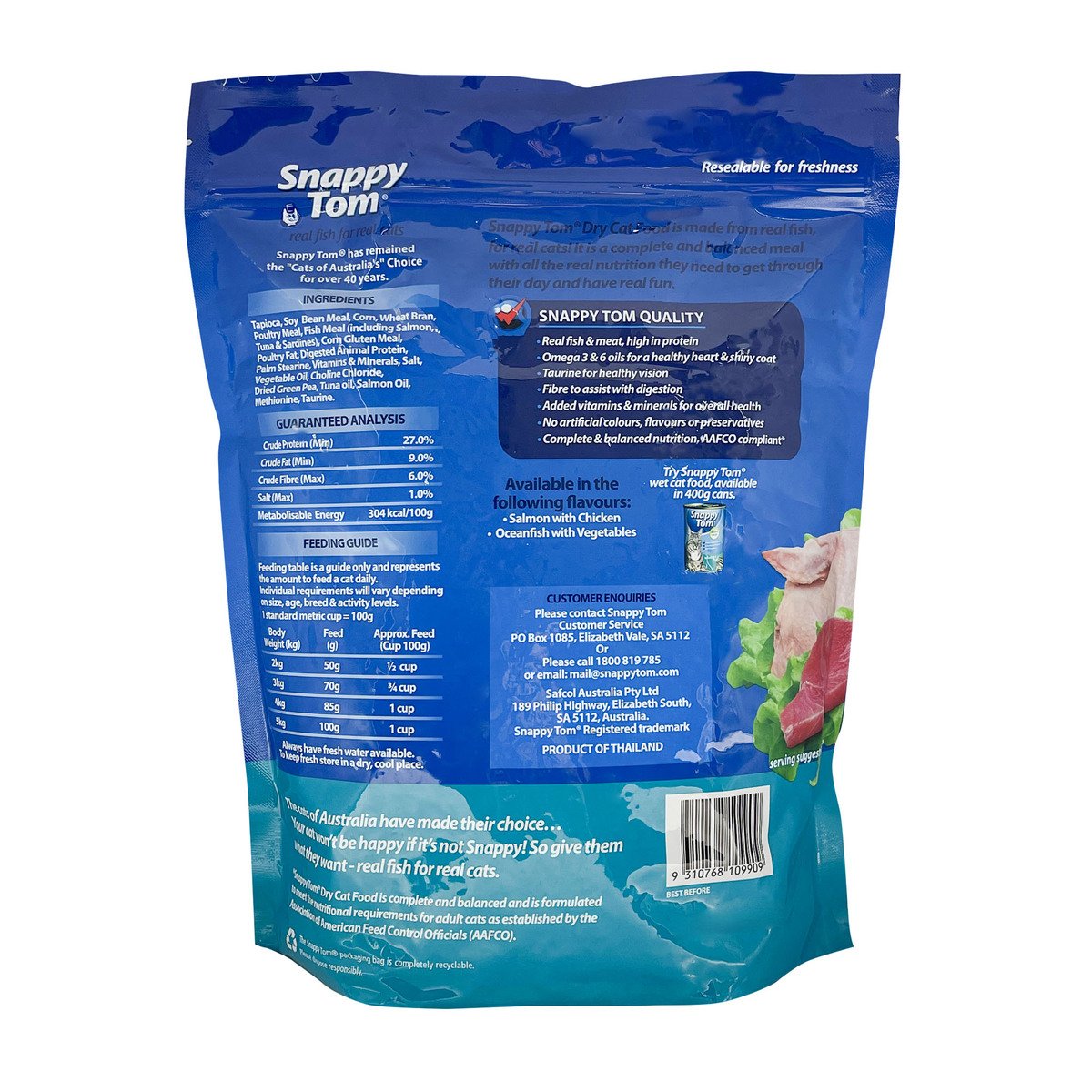 Snappy Tom Cat Food Chicken with Tuna & Vegetable 1.5 kg
