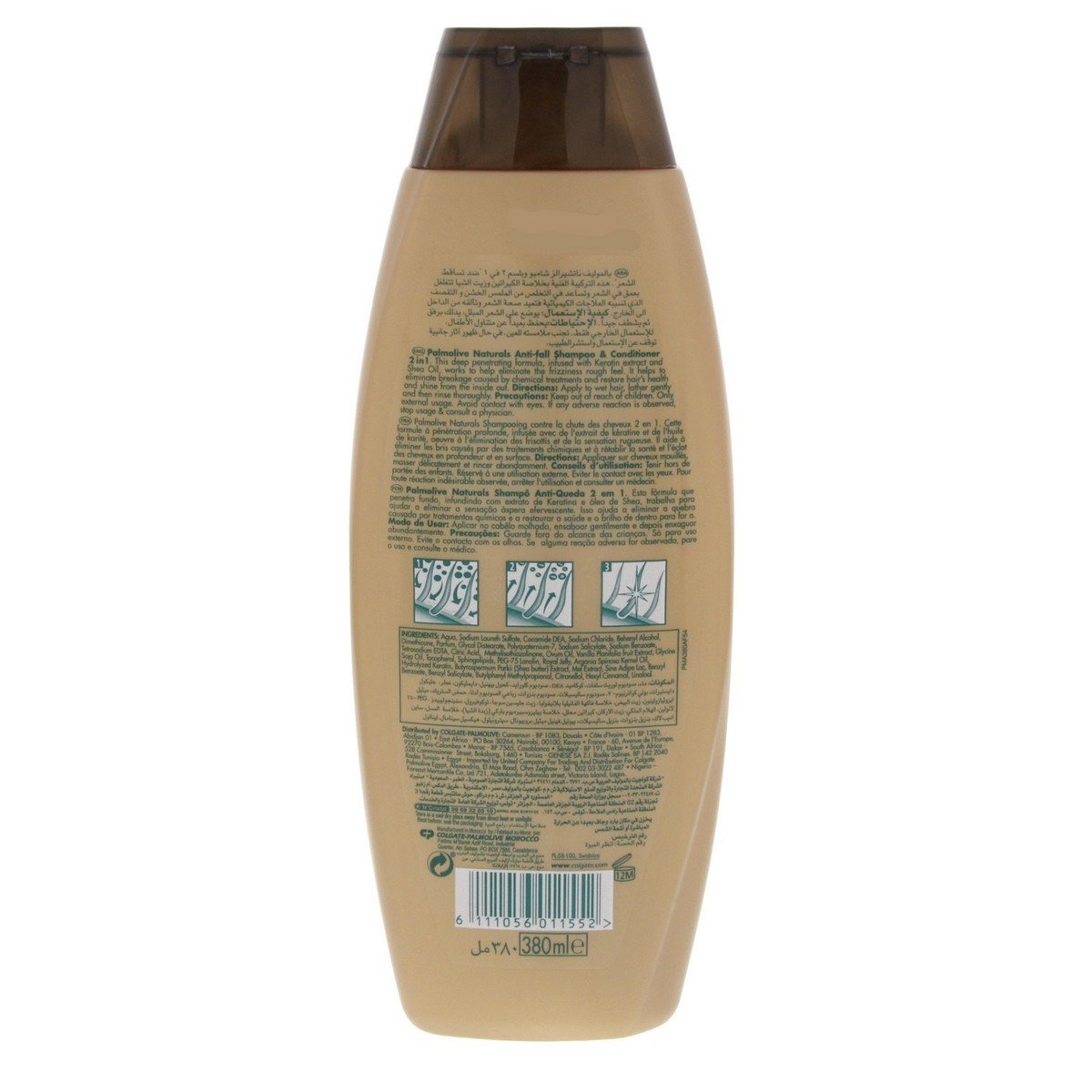Palmolive Anti Fall Shampoo 2 In 1 With Keratin & Shea Oil 380 ml