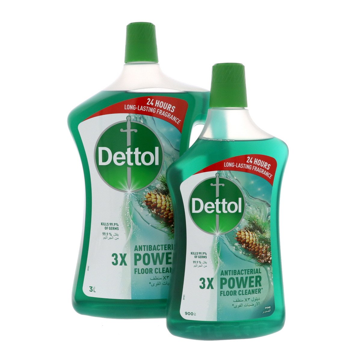 Dettol Power Antibacterial Floor Cleaner Pine 3Litre + 900ml