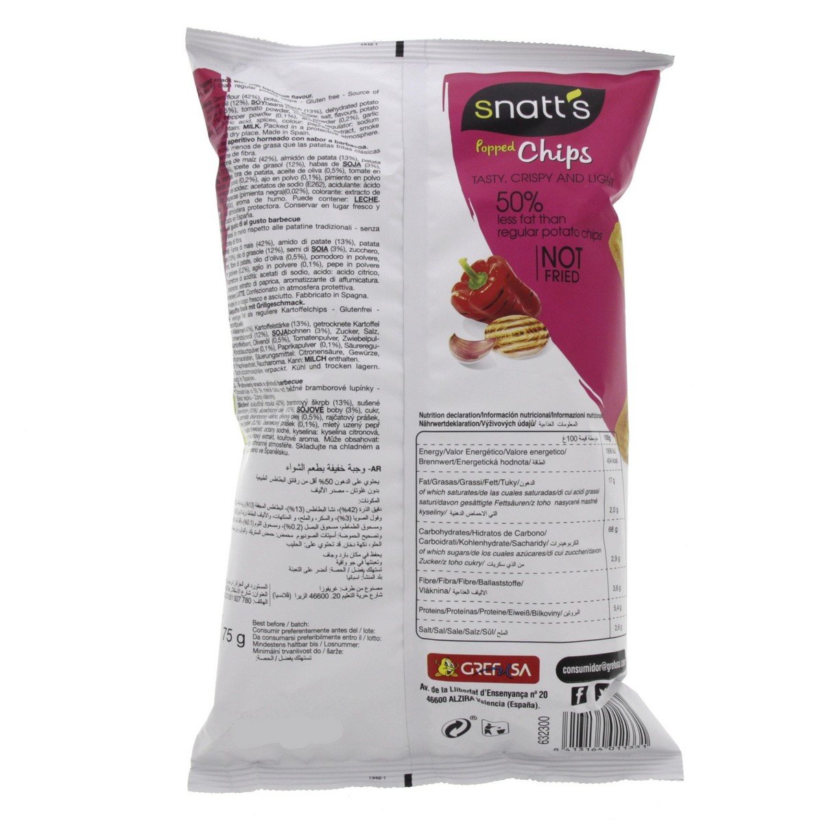 Snatt's Popped Chips Barbecue 75 g