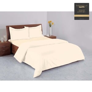 بارباريلا  مفرش سرير 205× 240 سم 500TC أبيض كريمي