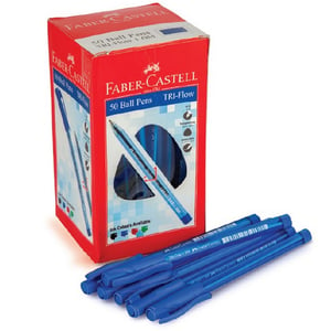 فايبر-كاستل علبة أقلام حبر زرقاء 50 حبة