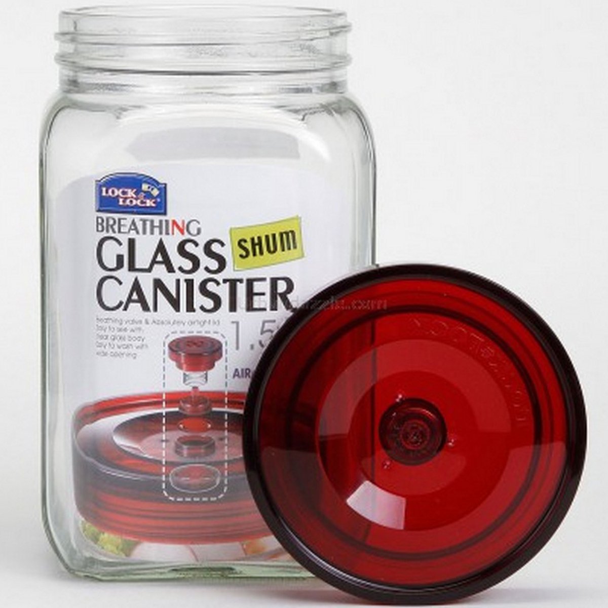 Lock&Lock Glass Canister HLLG552 1.5Ltr