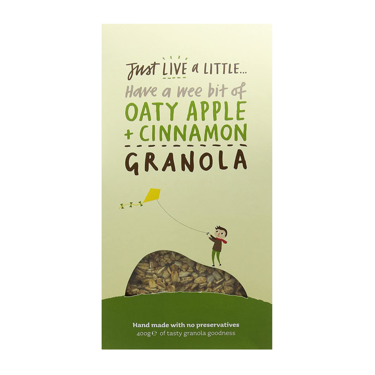 Just live a little Oaty Apple + Cinnamon Granola 400g