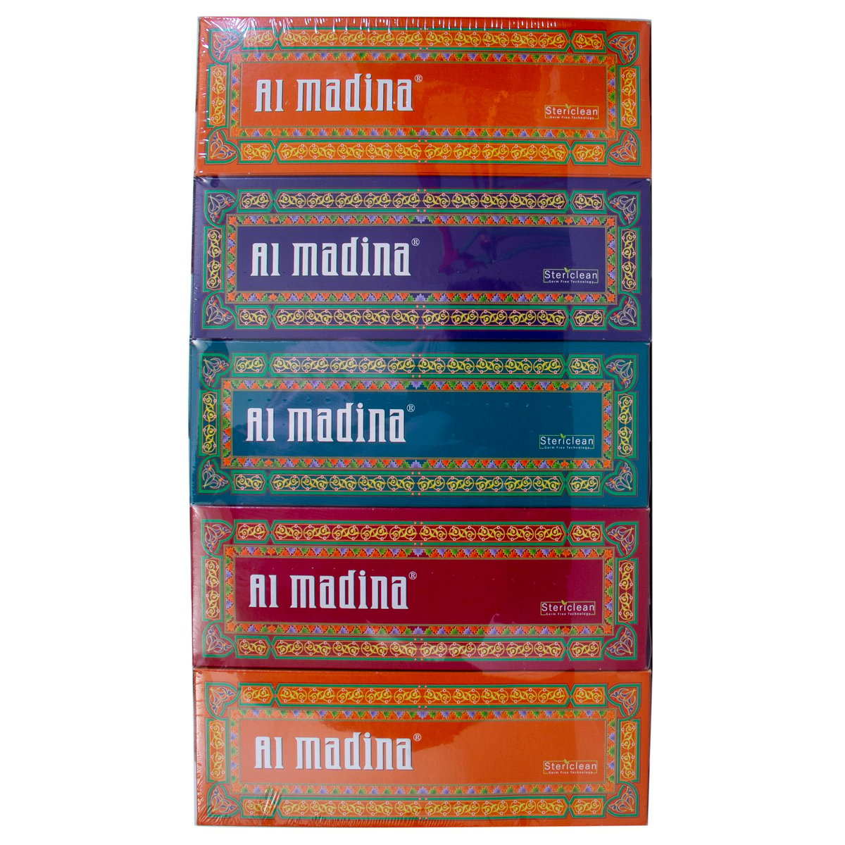 Al Madina Facial Tissue Assorted 2ply 5 x 200 Sheets