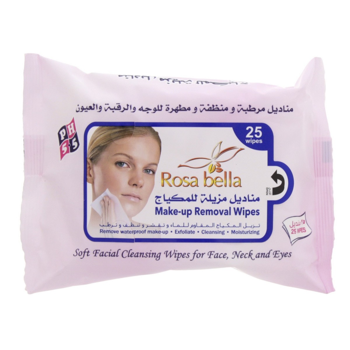 Rosa Bella Make - Up Removal Wipes 25 pcs