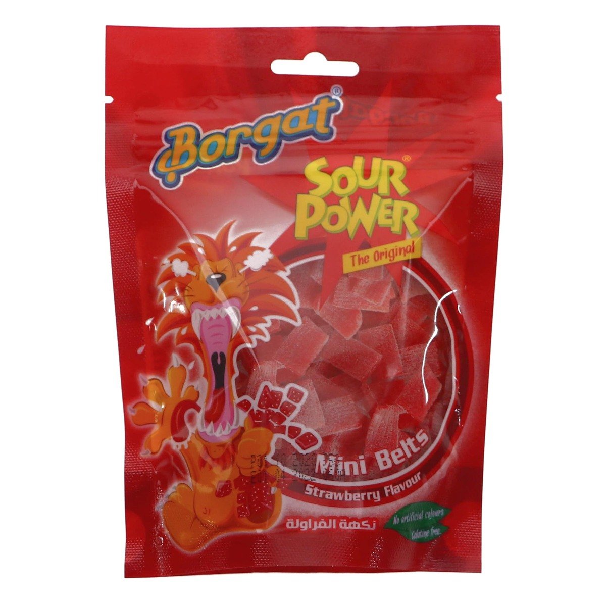 Borgat Sour Power Candy Mini Belts Strawberry 75g