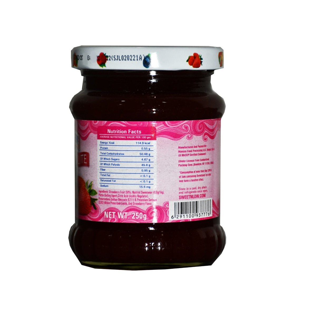 Sweet N Low Strawberry Jam Lite 250g