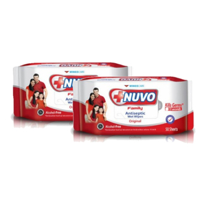 Nuvo Family Antiseptic Wipes Original 2 Pack 50s