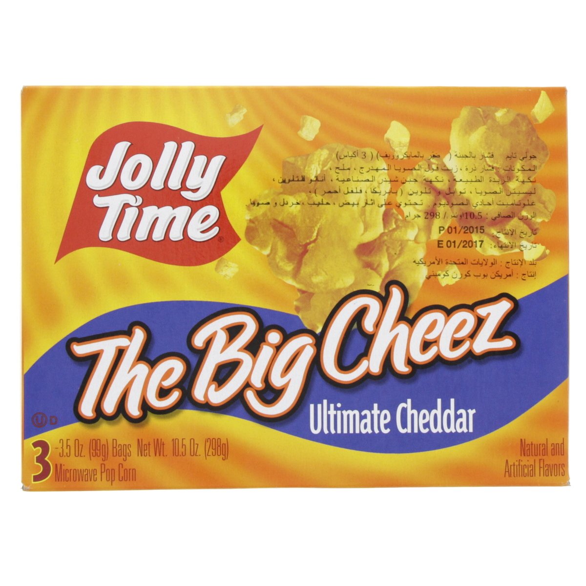 Jolly Time The Big Cheez Ultimate Cheddar Microwave Pop Corn 298g