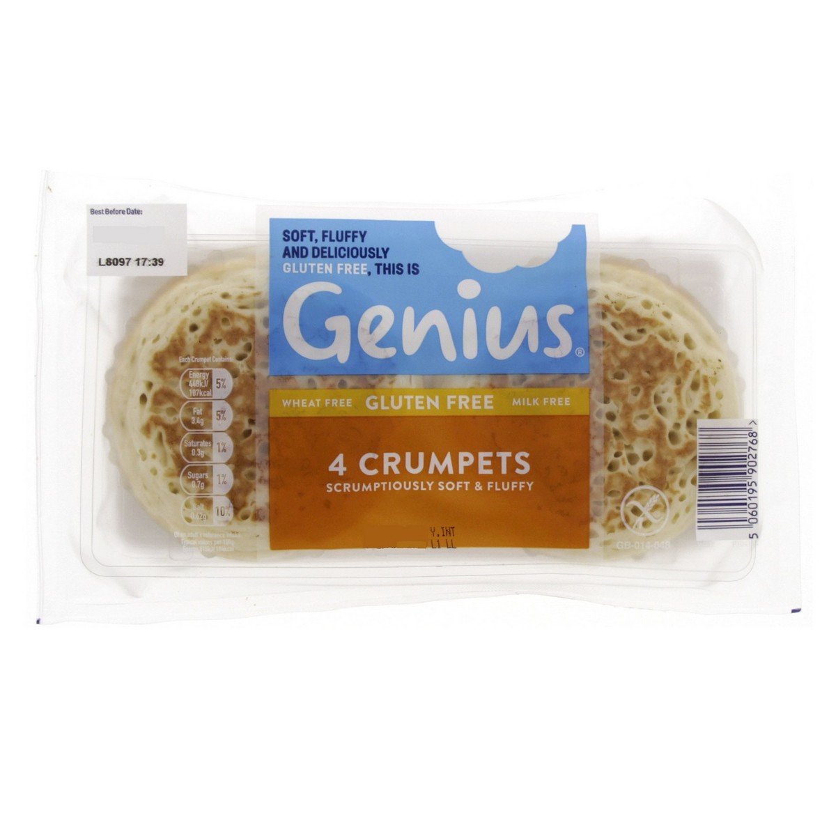Genius Crumpets Gluten Free 220 g 4 pcs