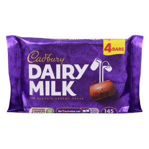 Buy Cadbury Dairy Milk Chocolate 4 x 27.2 g Online at Best Price | Covrd Choco.Bars&Tab | Lulu UAE in UAE