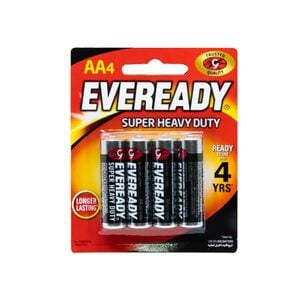 Eveready Super Heavy Duty Carbon Zinc AA Batteries 4pcs