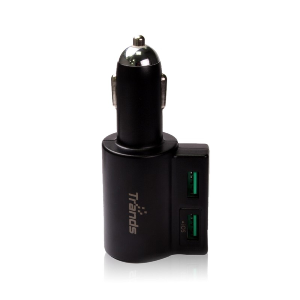 Trands Dual USB Port Car Charger Intelligent Shunt With Cigarette Lighter PC319