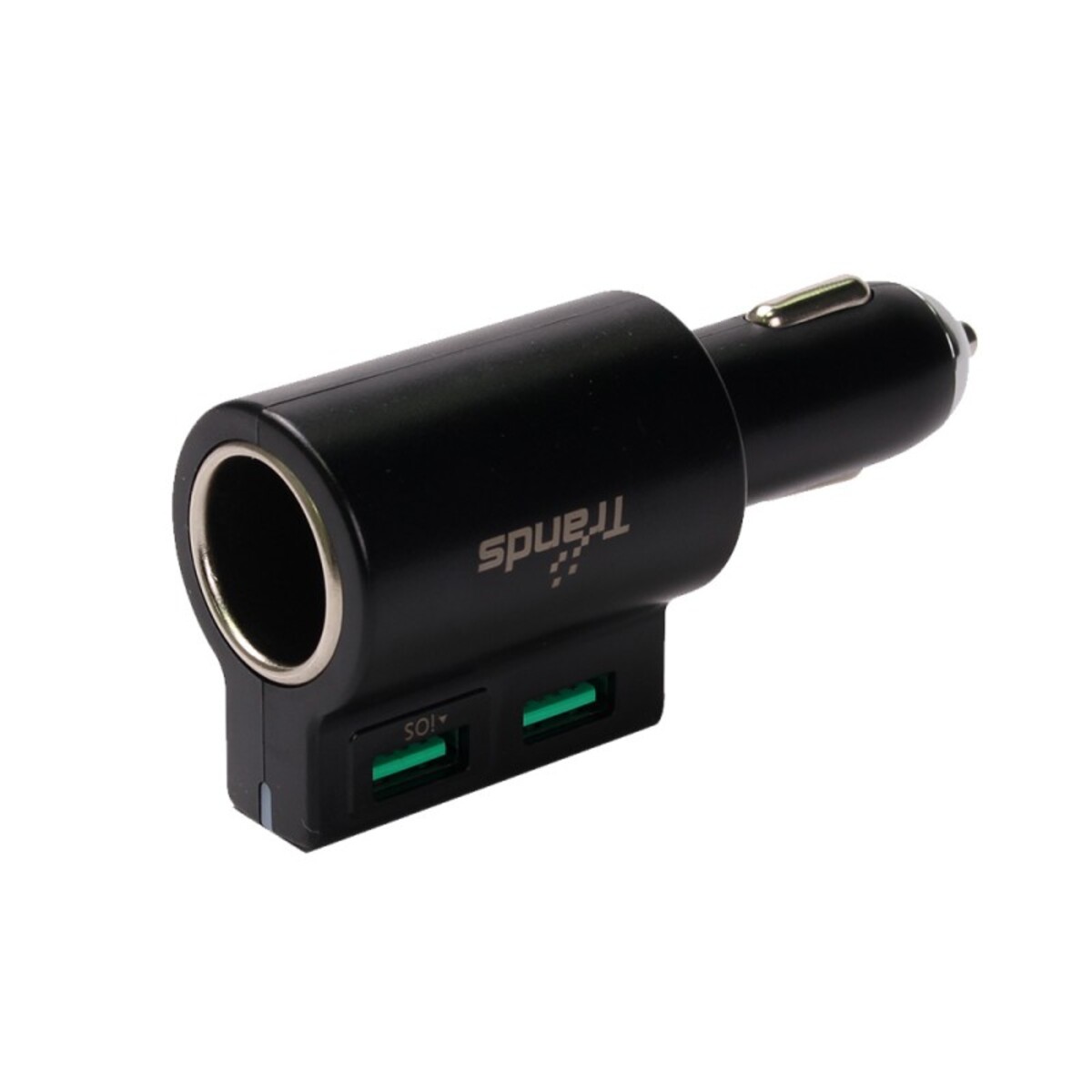 Trands Dual USB Port Car Charger Intelligent Shunt With Cigarette Lighter PC319