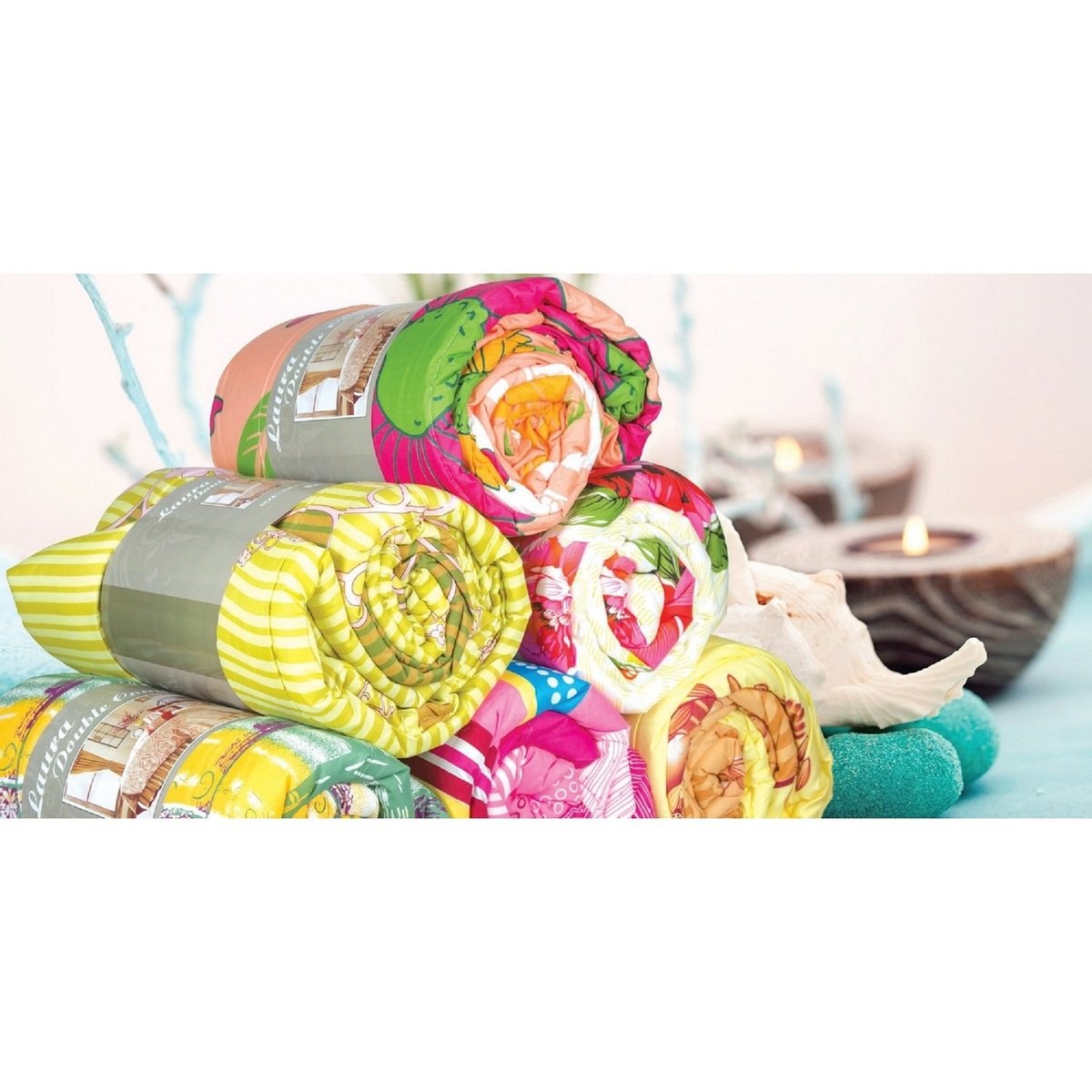 Laura Comforter Double 1pc Assorted Colors & Designs