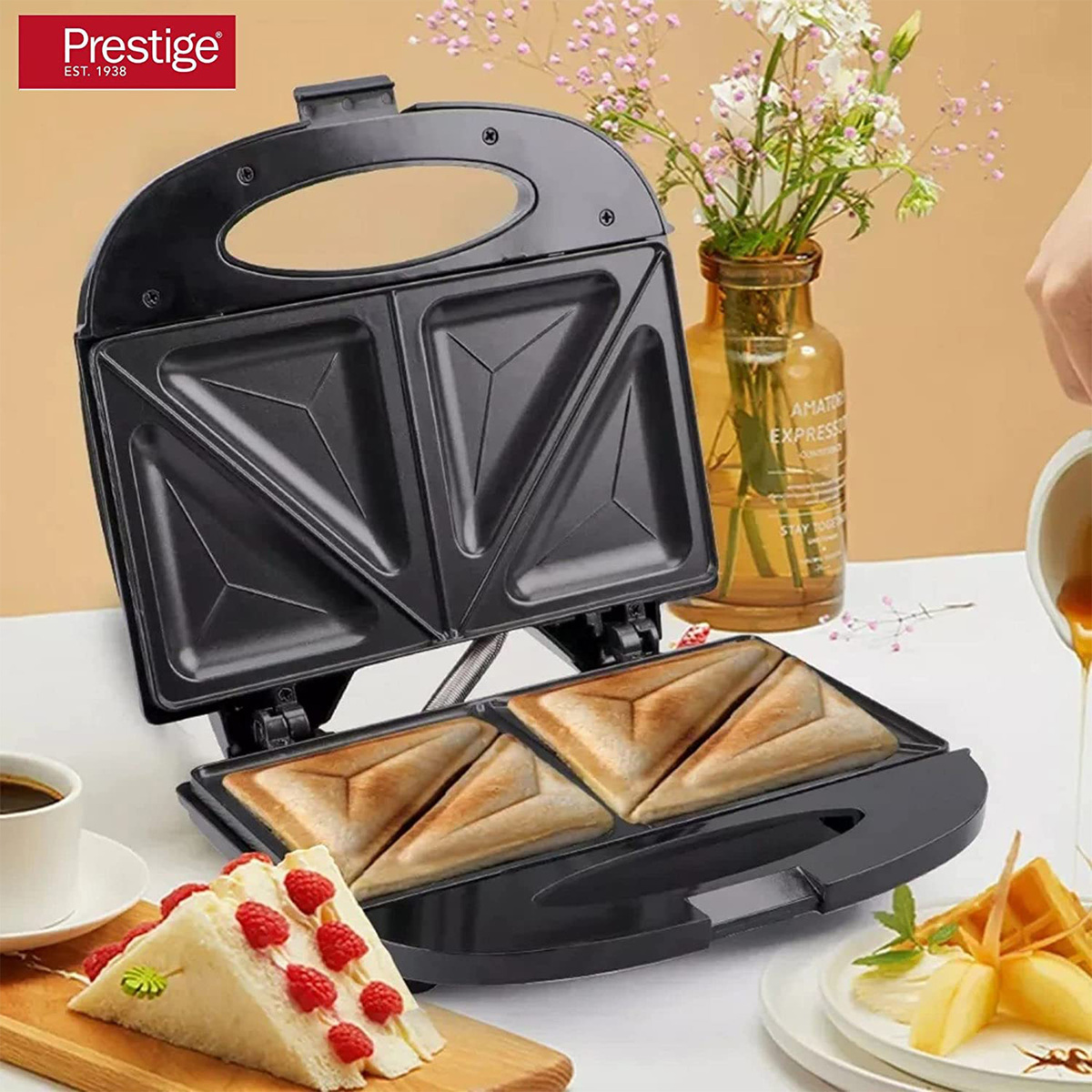 Prestige 3-in-1 Sandwich Maker with Interchangeable Plates, PR81521