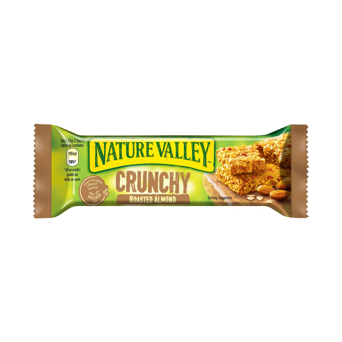 اشتري قم بشراء Nature Valley Crunchy Oats & Roasted Almonds Granola Bar 42 g Online at Best Price من الموقع - من لولو هايبر ماركت Cereal Bars في السعودية