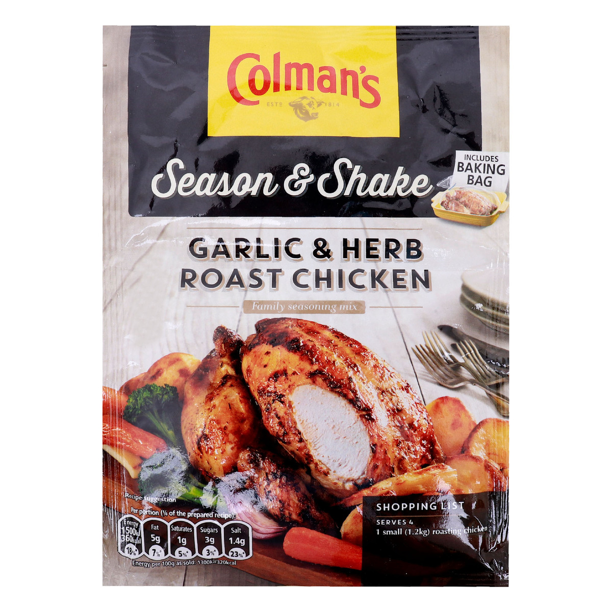 Colman's Garlic & Herb Roast Chicken Seasoning & Shake 32 g