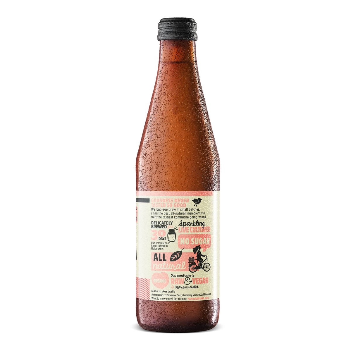 Remedy Organic Kombucha Peach Drink 330 ml
