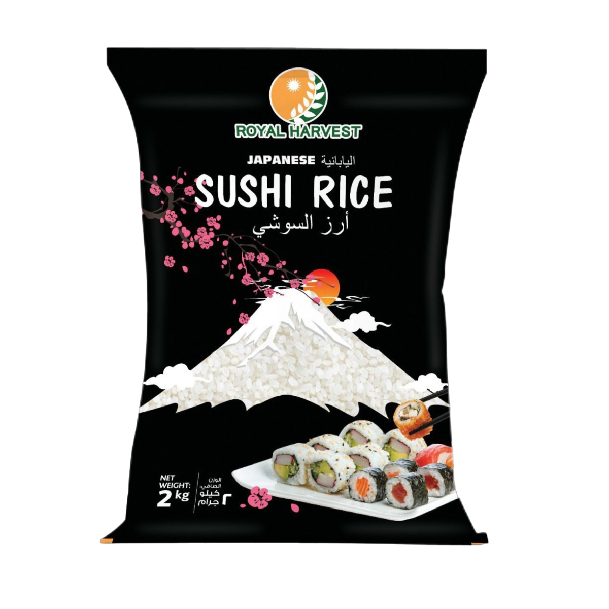 اشتري قم بشراء Royal Harvest Japanese Sushi Rice 2 kg Online at Best Price من الموقع - من لولو هايبر ماركت Speciality Rice في الامارات