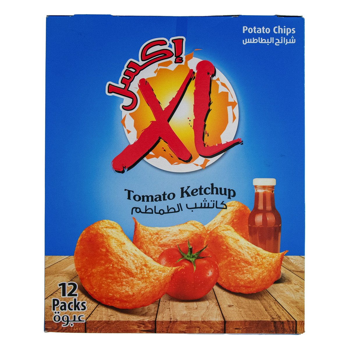 اشتري قم بشراء اكسل رقائق بطاطس بنكهة كاتشب الطماطم 12 × 21 جم Online at Best Price من الموقع - من لولو هايبر ماركت Potato Bags في السعودية