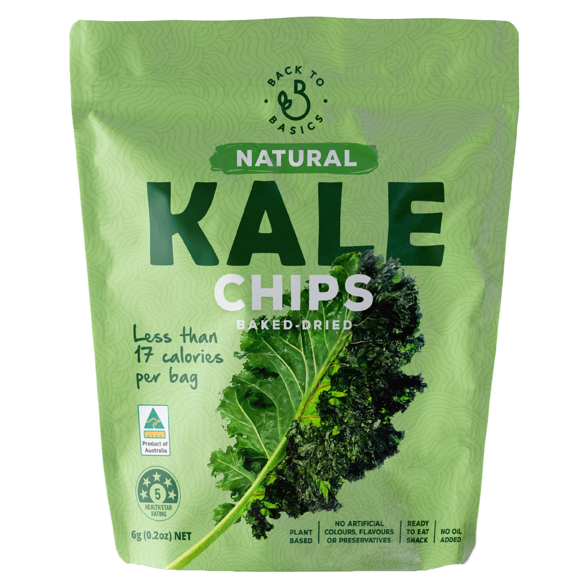 Buy Back to Basics Plant Based Natural Kale Chips 6 g Online at Best Price | Products from AUSTRALIA | Lulu Kuwait in Kuwait