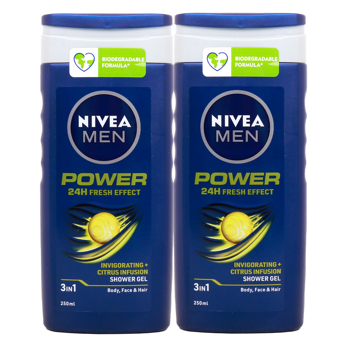 Nivea Men Power Fresh Shower Gel 2 x 250 ml