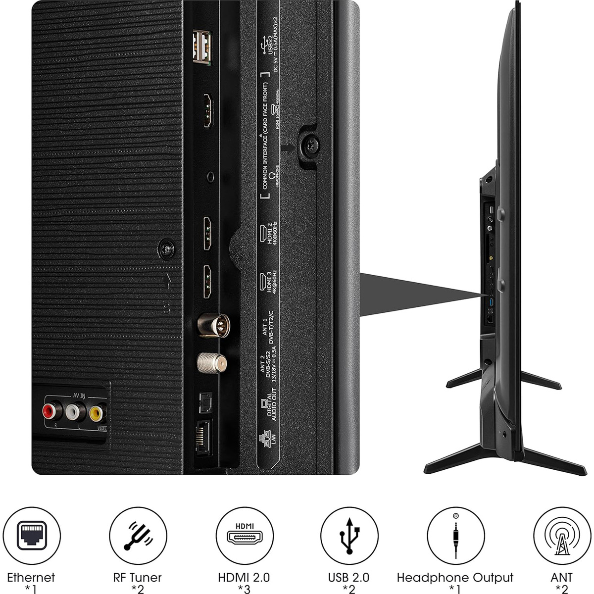 Hisense 50 inches 4K QLED Smart TV, Black, 50E7K