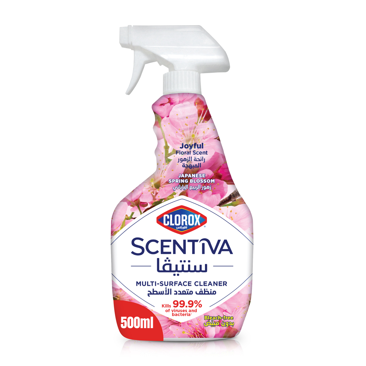 Clorox Scentiva Multi Surface Spray Cleaner Japanese Spring Blossom Bleach Free 500 ml