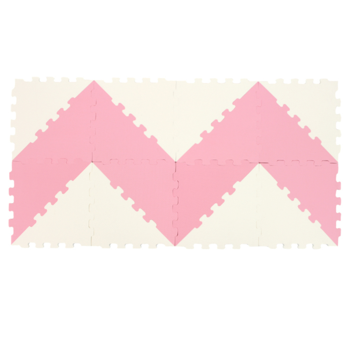Sunta Puzzle Mat, 16 pcs, Pink/White, 1018B3-B PK/WHT