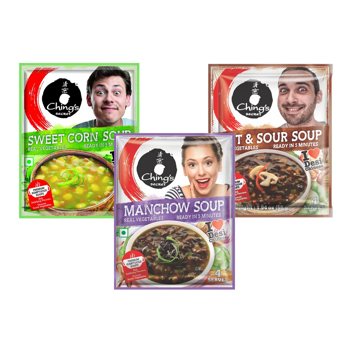 Ching's Secret Soup Assorted Value Pack 3 x 55 g