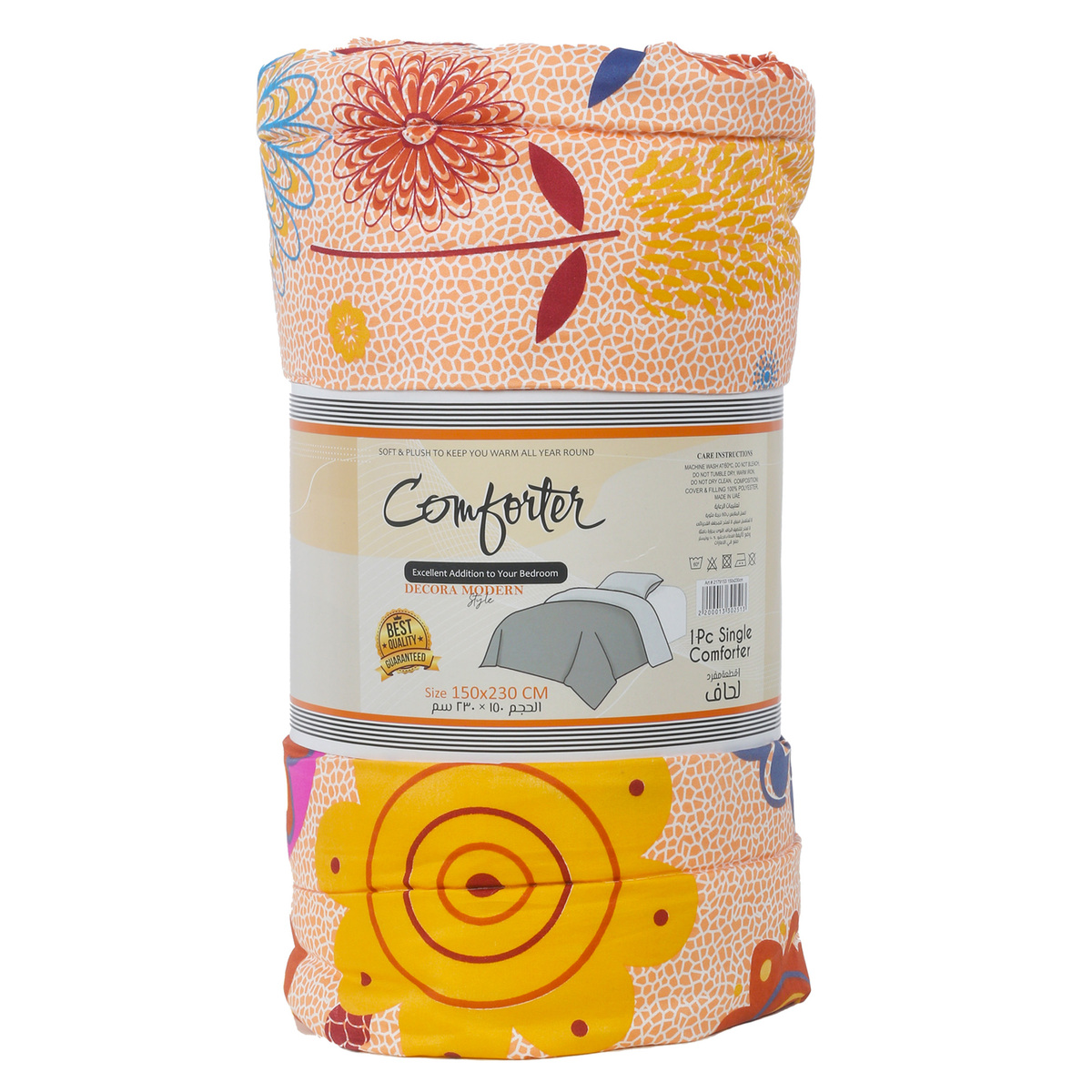 Decora Roll Comforter 150 x 230cm Assorted Colours