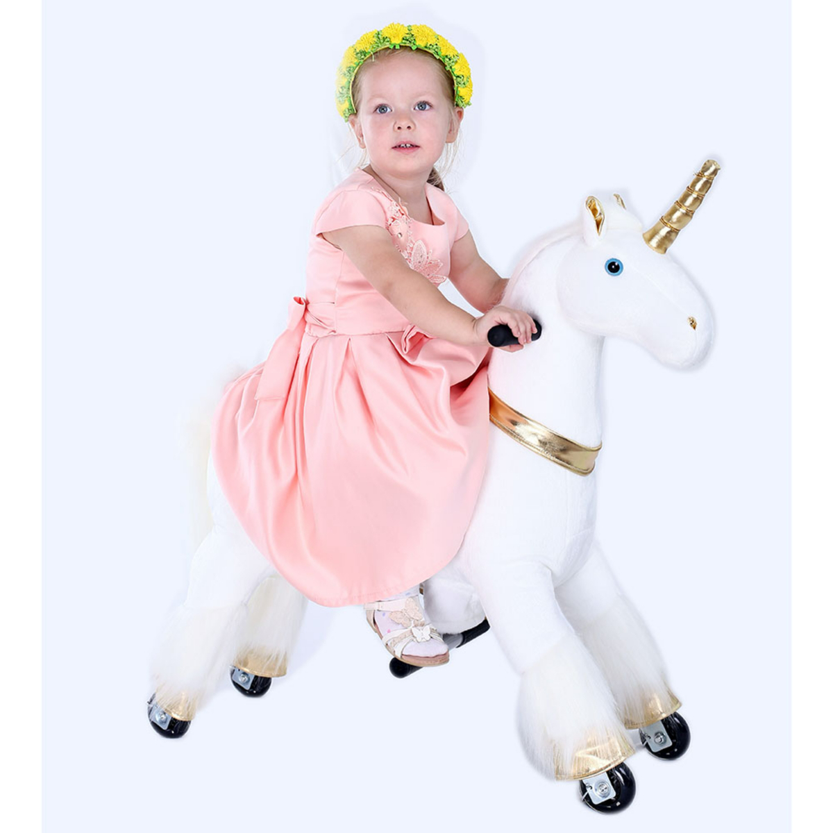 Toby's Ponycycle Riding Unicorn, Golden, TB-2017