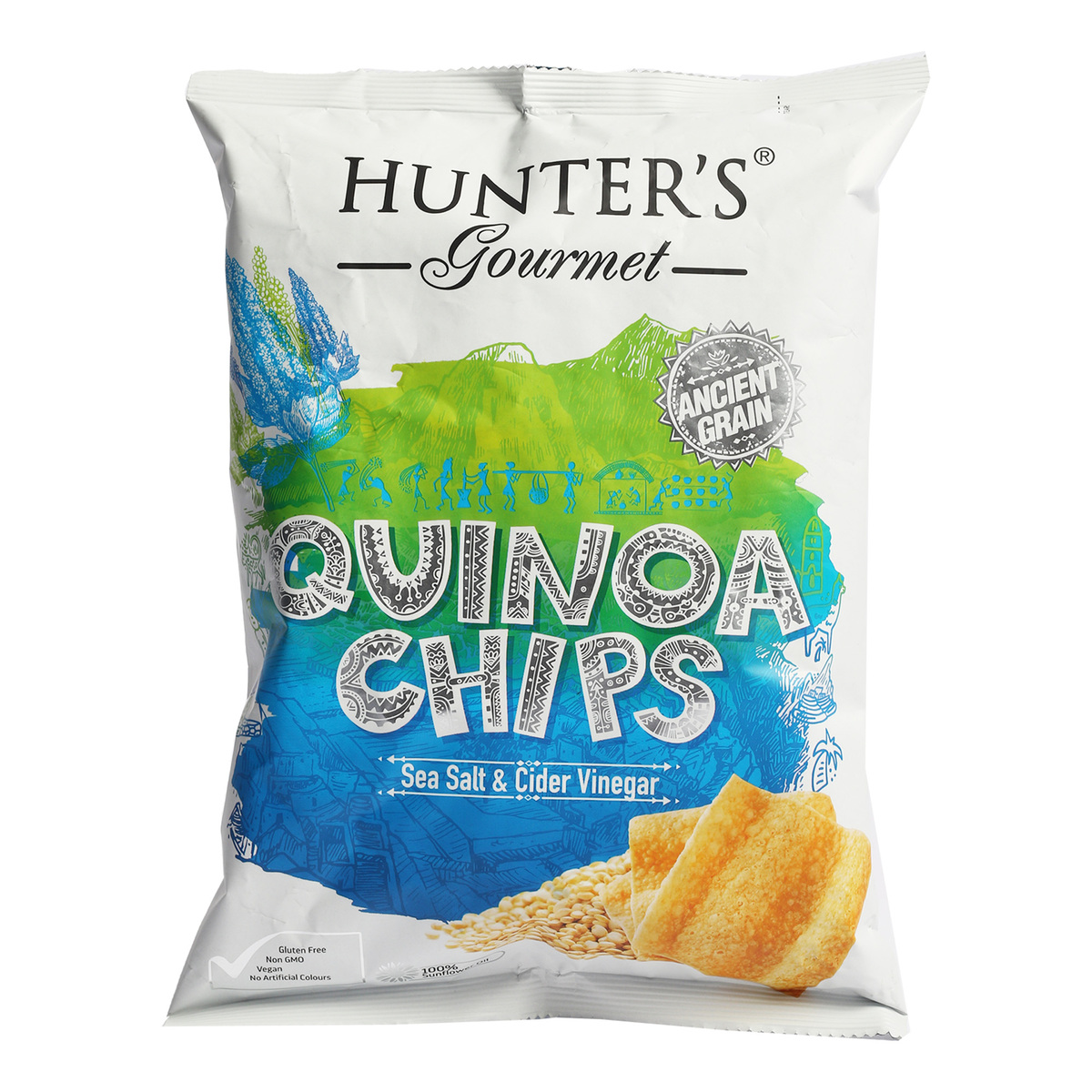 Buy Hunters Gourmet Sea Salt & Vinegar Quinoa Chips 75 g Online at Best Price | Other Crisps | Lulu Kuwait in Kuwait