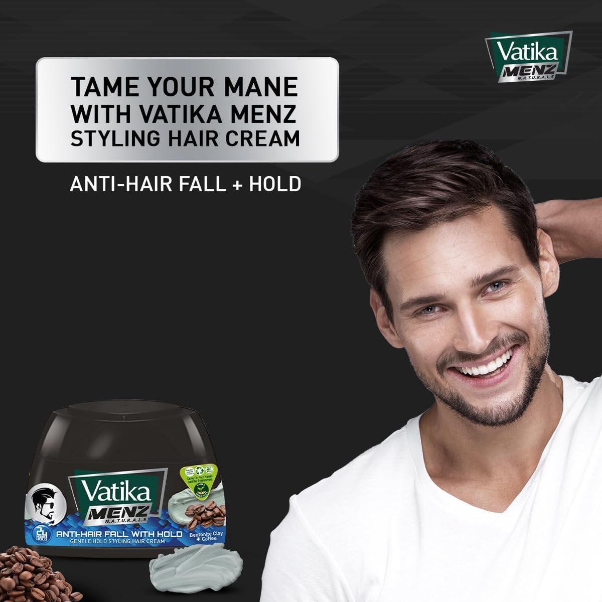 Vatika Menz Anti-Hair Fall with Hold Styling Hair Cream 2 x 140 ml