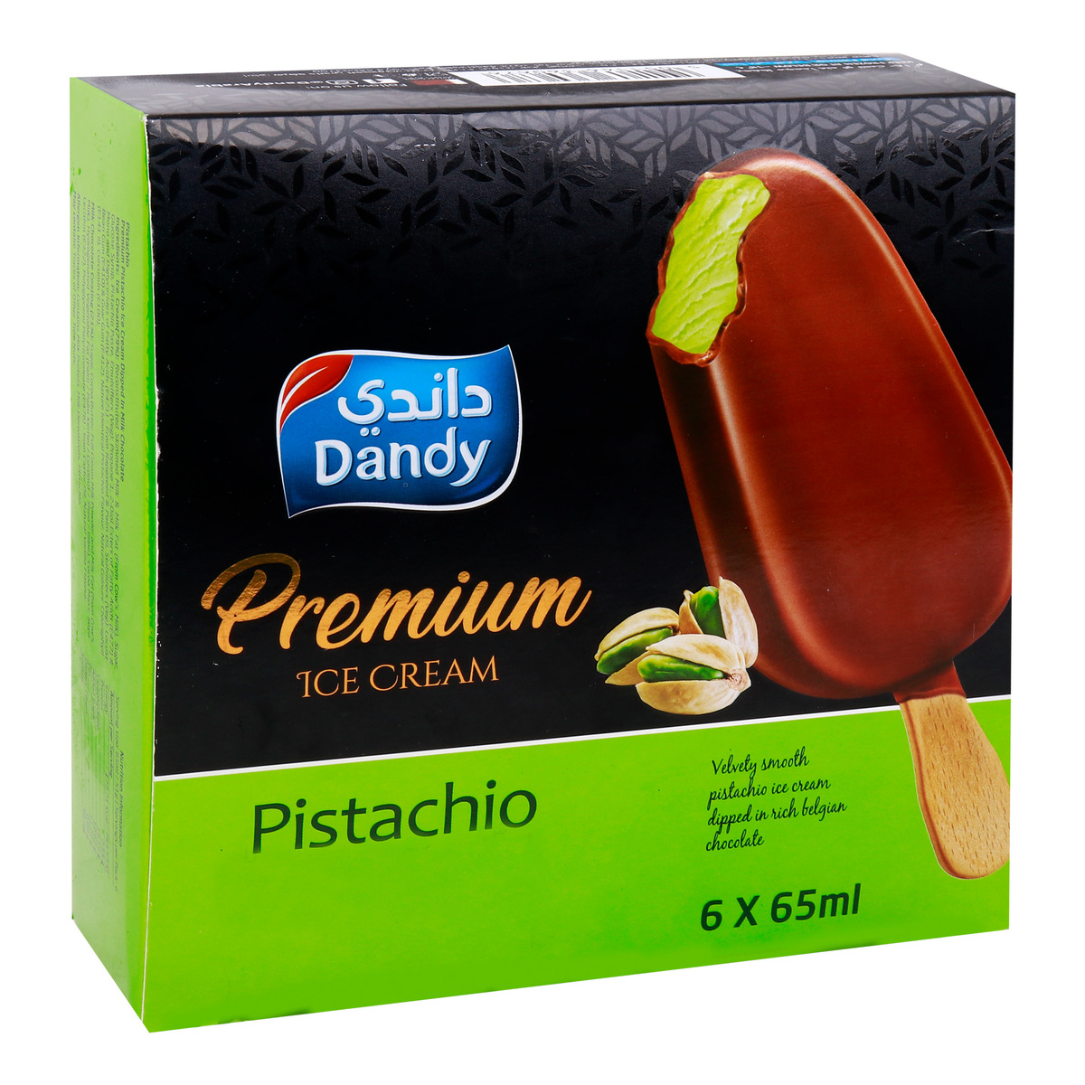 Dandy Pistachio Premium Ice Cream Stick 6 x 65 ml