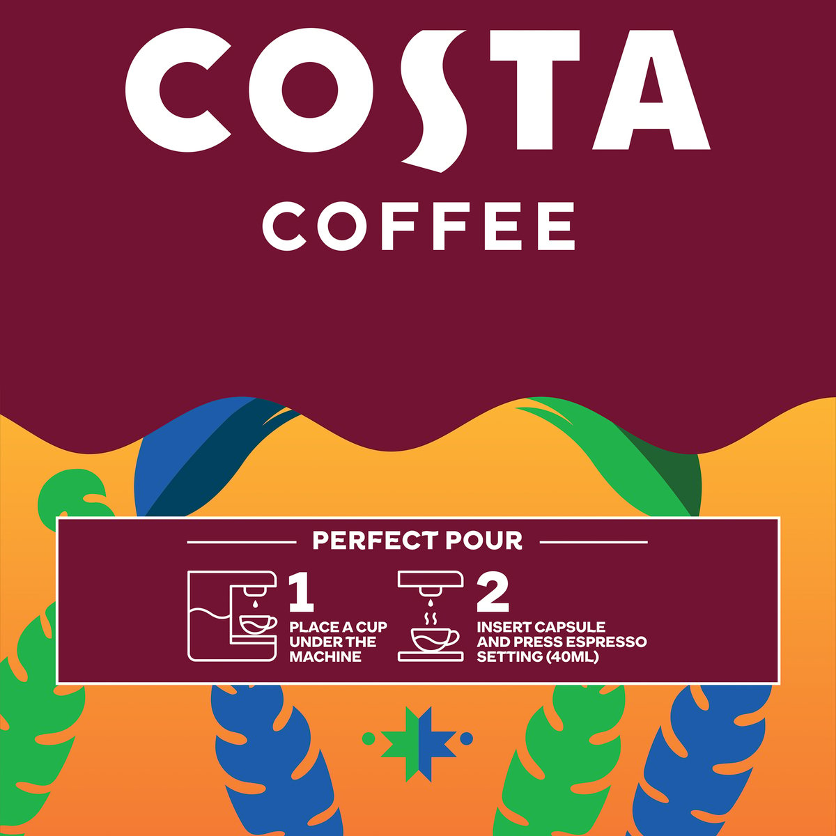 Costa Single Origin Colombian Espresso Coffee Aluminium Capsules 10 pcs 57 g