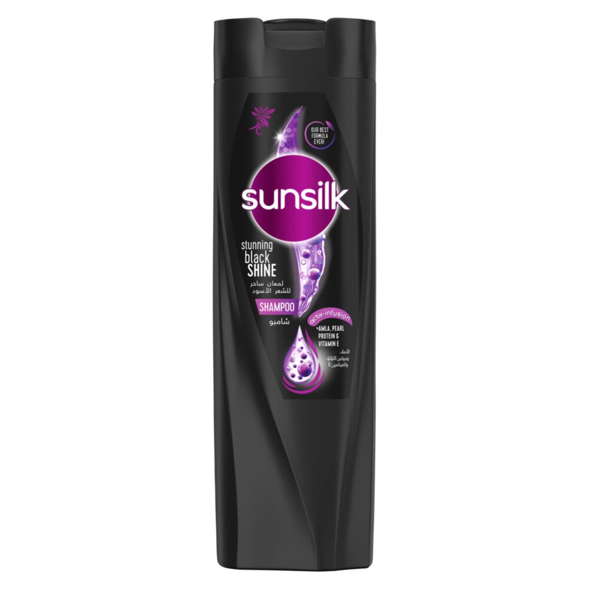 Buy Sunsilk Stunning Black Shine Shampoo 400 ml Online at Best Price | Shampoo | Lulu Kuwait in Saudi Arabia