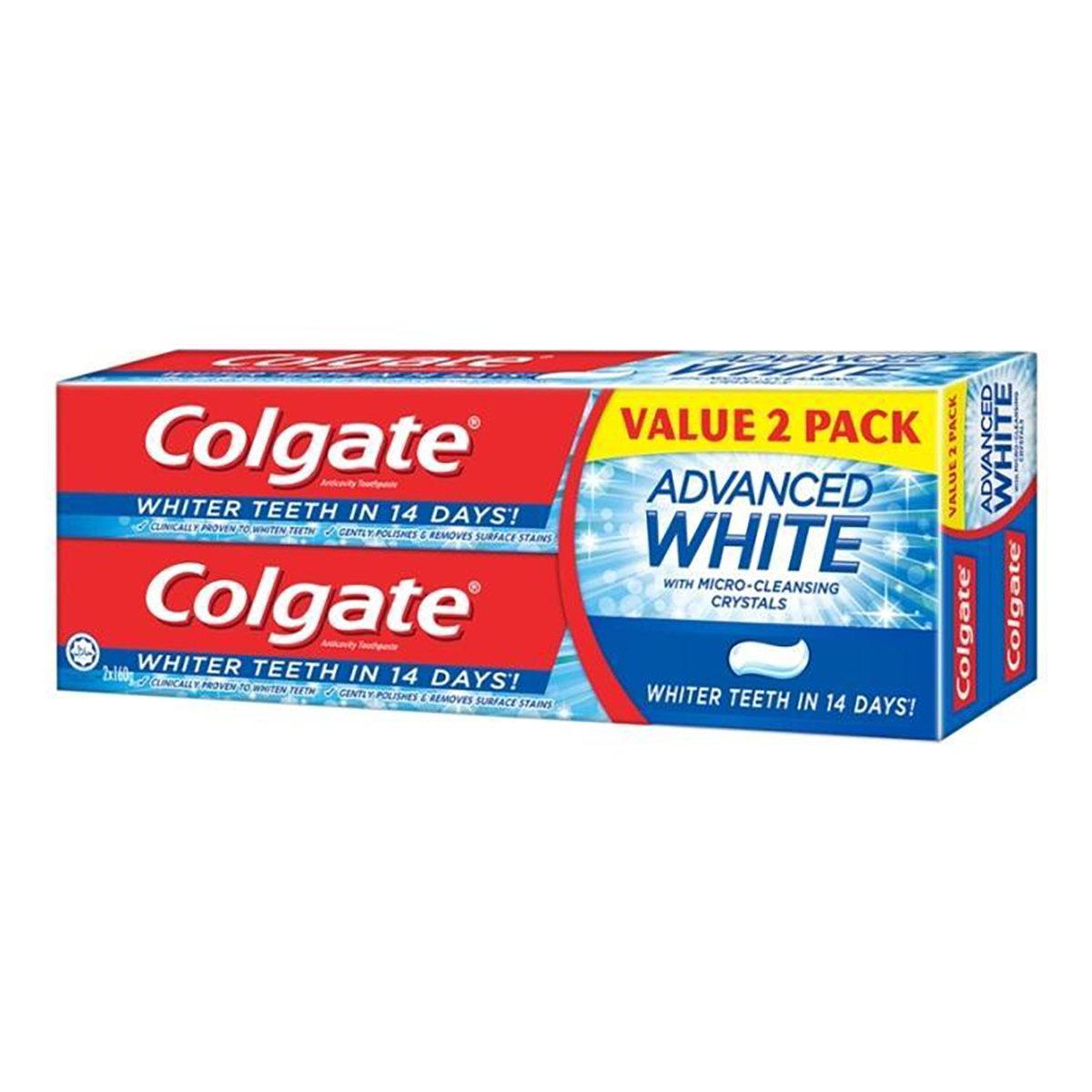 Colgate Toothpaste Advanced White 2 x 160g