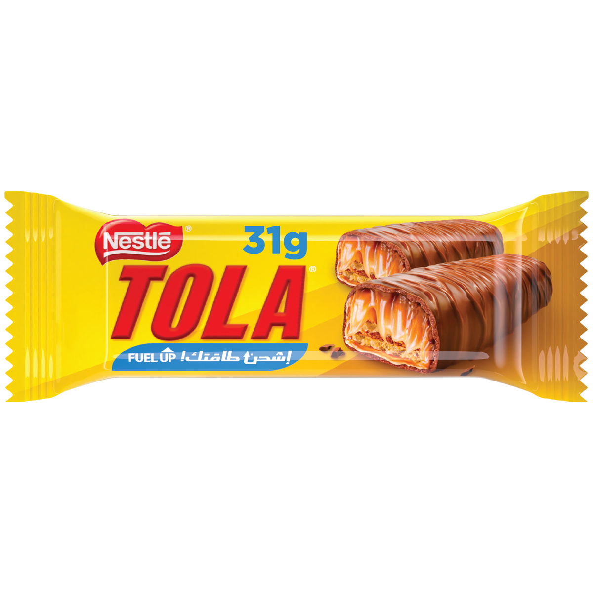Buy Tola Wrapper 2 Finger Crispy Wafer Covered with Caramel and Milk Chocolate 24 x 31 g Online at Best Price | Covrd Choco.Bars&Tab | Lulu Kuwait in Kuwait
